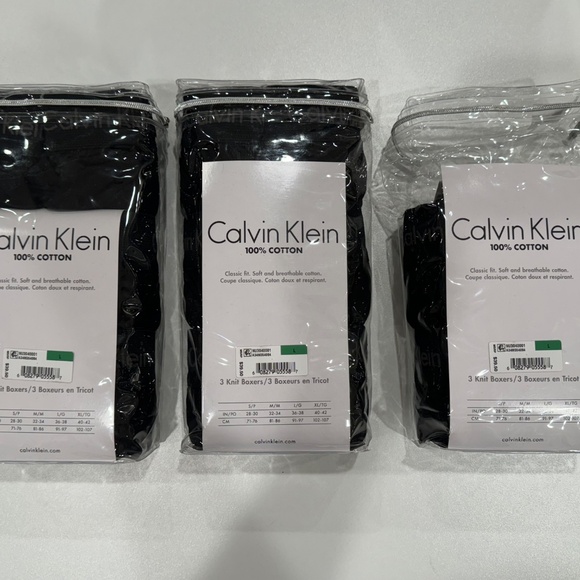 Calvin Klein 100% Cotton Knit Boxers Size Large Color Black (Two 3-packs) - Picture 4 of 4